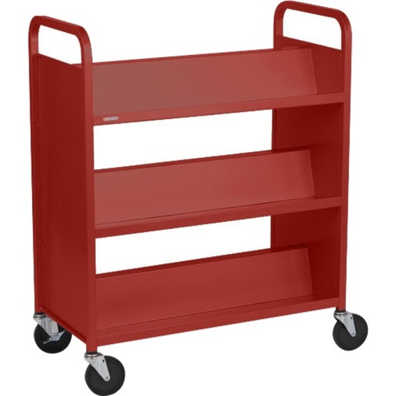 BOOK/UTIL TRUCK 3-SHLF DOUBLE SIDE