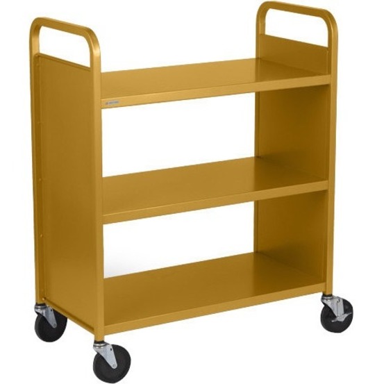 BOOK/UTIL TRUCK 3-FLAT SHLF DBL SIDE