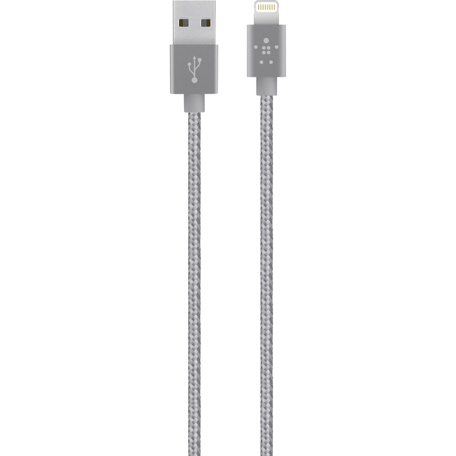 BELKIN (4 ft) Lightning to USB 2.0 Cable - Gray (F8J144bt04-GRY)