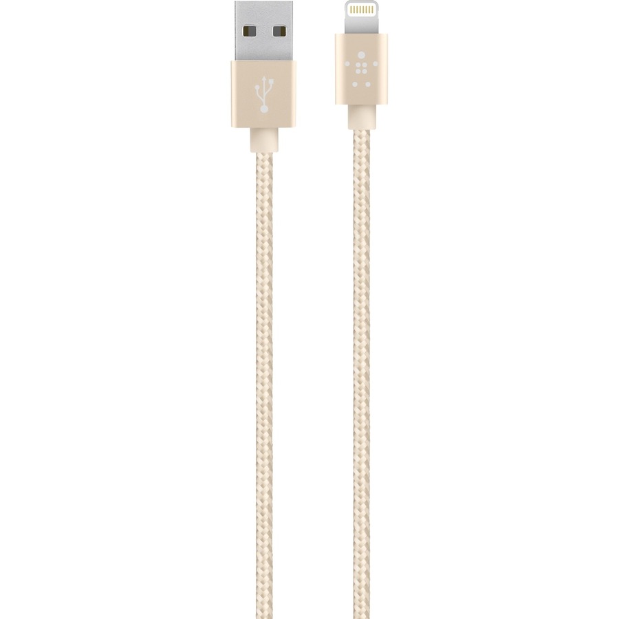 BELKIN (4 ft) Lightning to USB 2.0 Cable - Gold (F8J144bt04-GLD)