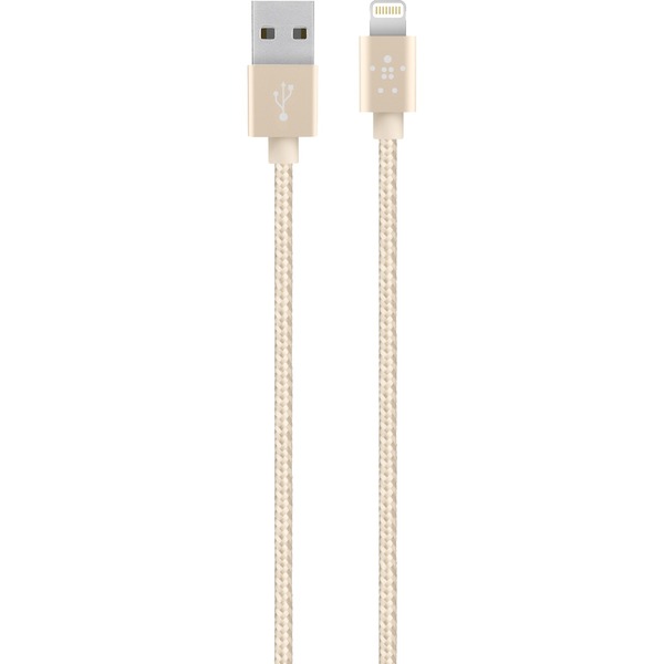 BELKIN F8J144bt04-GLD Lightning to USB 2.0 Cable (4 ft.) - Gold