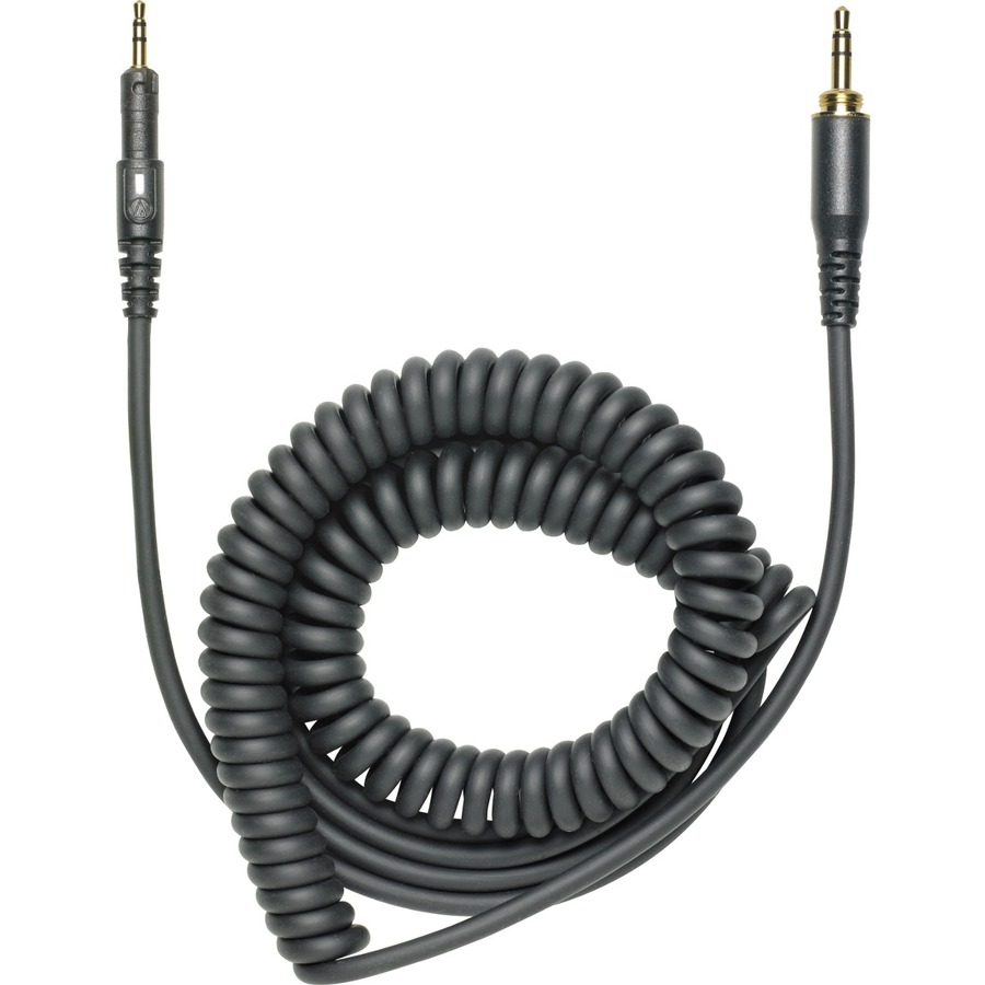 Câble de remplacement AUDIO TECHNICA HP-CC pour casques ATH-M40x et ATH-M50x (noir, spiralé)
