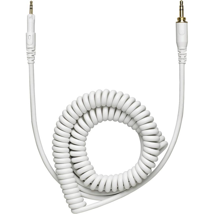Câble de rechange AUDIO TECHNICA HP-CC pour les casques ATH-M40x et ATH-M50x (blanc, spiralé)
