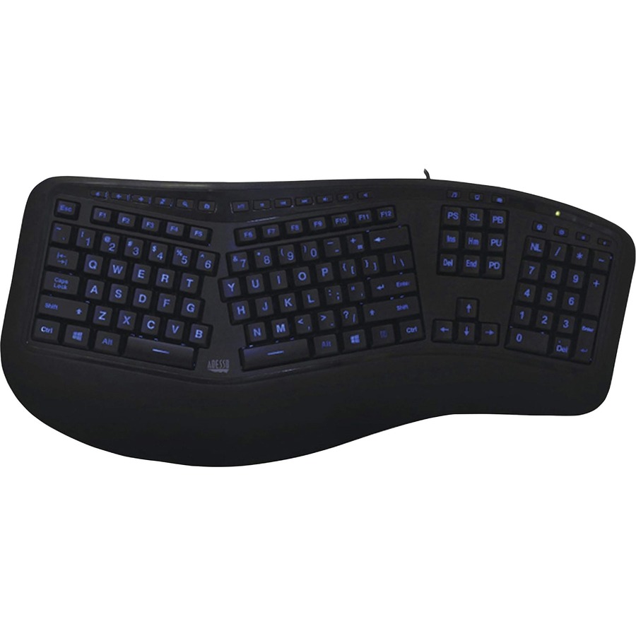 ADESSO AKB-150EB - KEYBOARD - QWERTY - 105-KEY US LAYOUT - KEYBOARD - WIRED - US