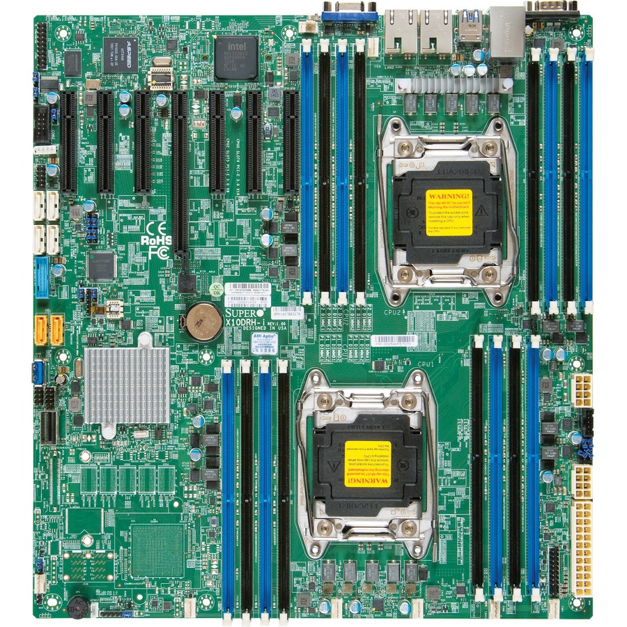 arte mère de serveur Supermicro X10DRH-I à double socket LGA2011 - E-ATX pour Intel Xeon E5-2600 v4/v