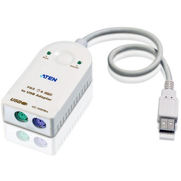 PS/2 TO USB ADAPTER - USB TYPE A LEFT CONNECTOR - MALE LEFT GENDER - 6 PIN MINI-