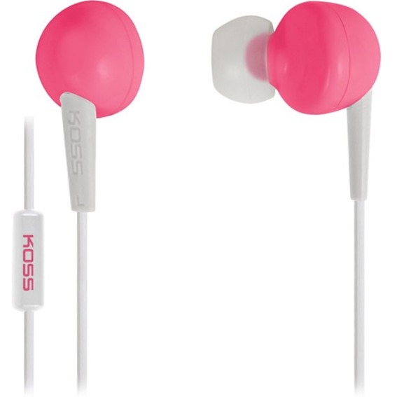 Koss KEB6IP Pink Wired Earbuds with Mic | In-Ear, 3 Cushion