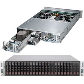 Supermicro SuperServer 2028TP-DTR Intel® Xeon® processor E5-2600 v3, DDR4 2400MHz; 16x DIMM Slots 1x PCI-E 3.0 x16, 1x PCI-E 3.0 x8, 1x PCI-E 3.0 x16 for GPU/XEON Phi Support (SYS-2028TP-DTR)