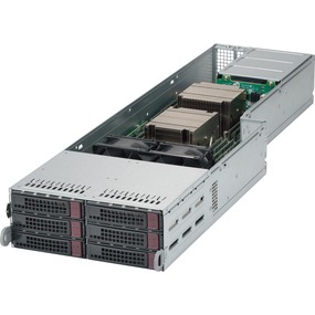 Supermicro SuperServer SYS-F628R3-R72B+ Intel® Xeon® processor E5-2600 v3, DDR3 2400MHz; 8x DIMM slots - Brown Box (SYS-F628R3-R72B+)