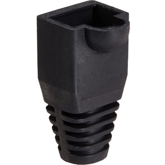 RJ45 BOOT, 6.5MM MAX OD, BLACK. PKG 100PC/BAG.