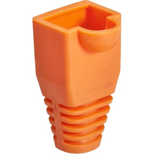 RJ45 BOOT, 6.5MM MAX OD, ORANGE. PKG 100PC/BAG.