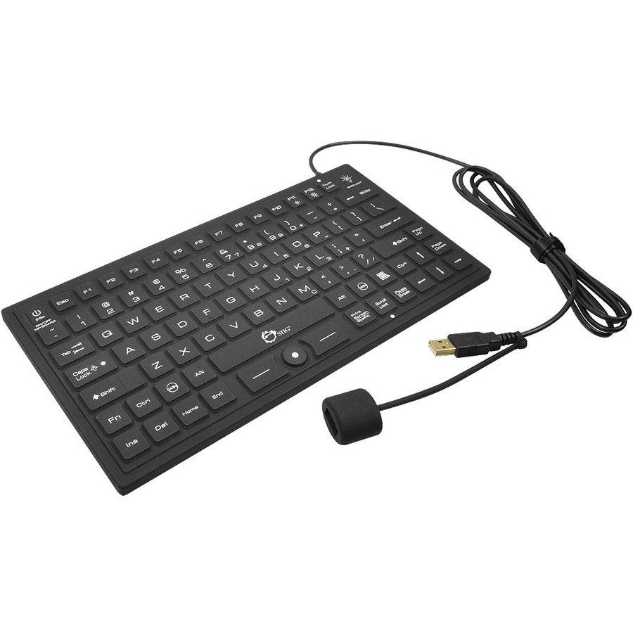 HEAVY-DUTY CONSTRUCTION INDUSTRIAL/MEDICAL GRADE WASHABLE BACKLIT KEYBOARD WITH
