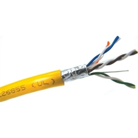CAT6 SOLID FTP CMP YELLOW 1000 TAA COMP