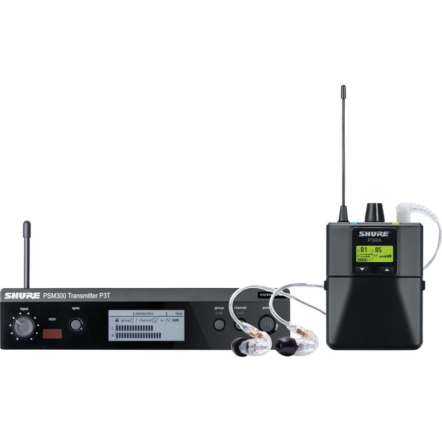 Système de surveillance personnel stéréo SHURE PSM 300 avec écouteurs intra-auriculaires (G20 : 488-512 MHz)