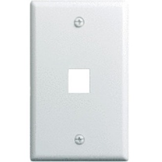 10 PK 1 GANG WALL PLATE, 1-PORT, WH