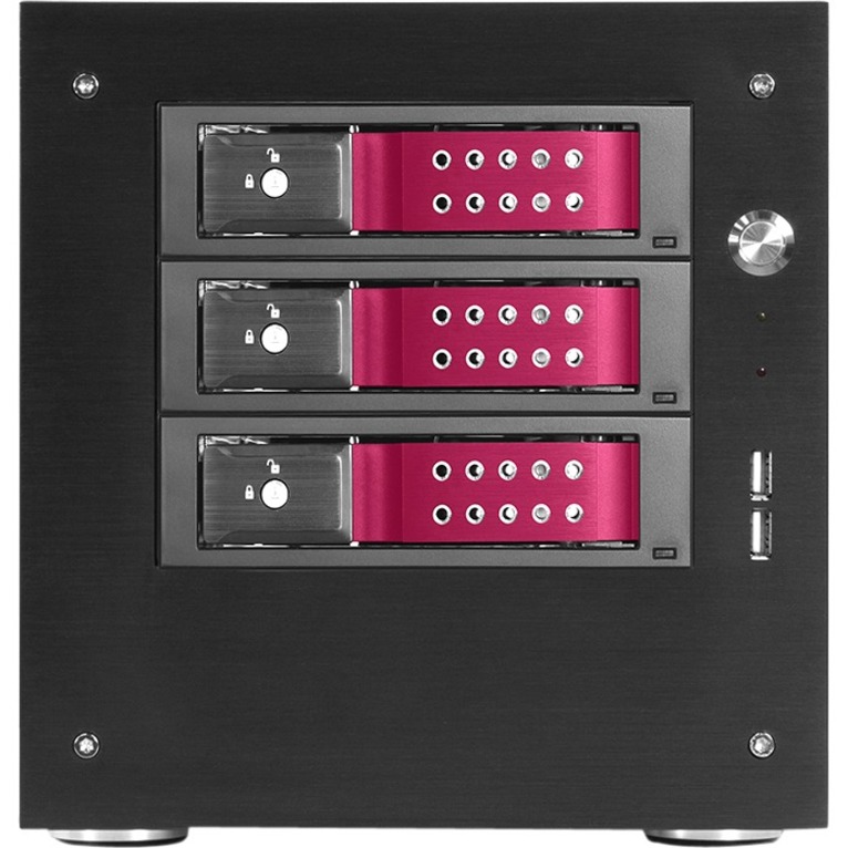 ISTARUSA 3X3.5IN TRAYLESS MINI-ITX TOWERCOLOR BLACK RED