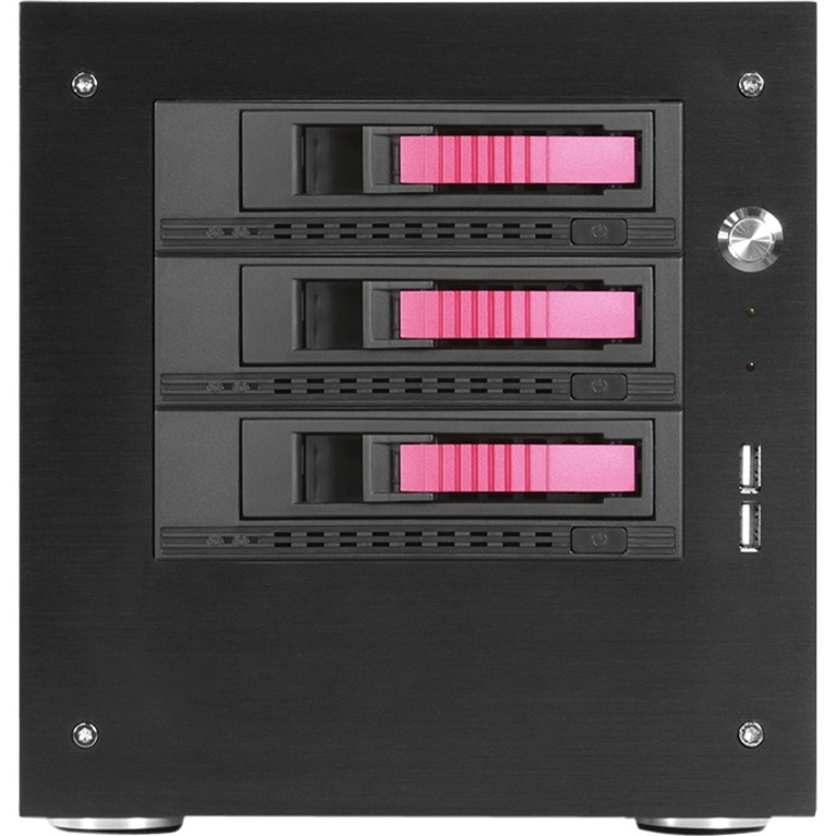 ISTARUSA 3X3.5IN HOTSWAP MINI-ITX TOWERCOLOR BLACK RED