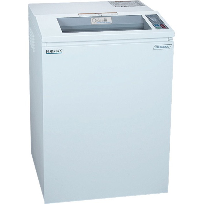 8602 SHREDDERS INCLUDE A LED CONTROL PANEL AND 16 INCH WIDE FEED OPENING WITH TH