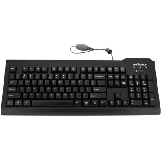 MEDICAL GRADE KEYBOARD - DISHWASHER SAFE - QWERTY ISO POLISH (BLACK)(USB)