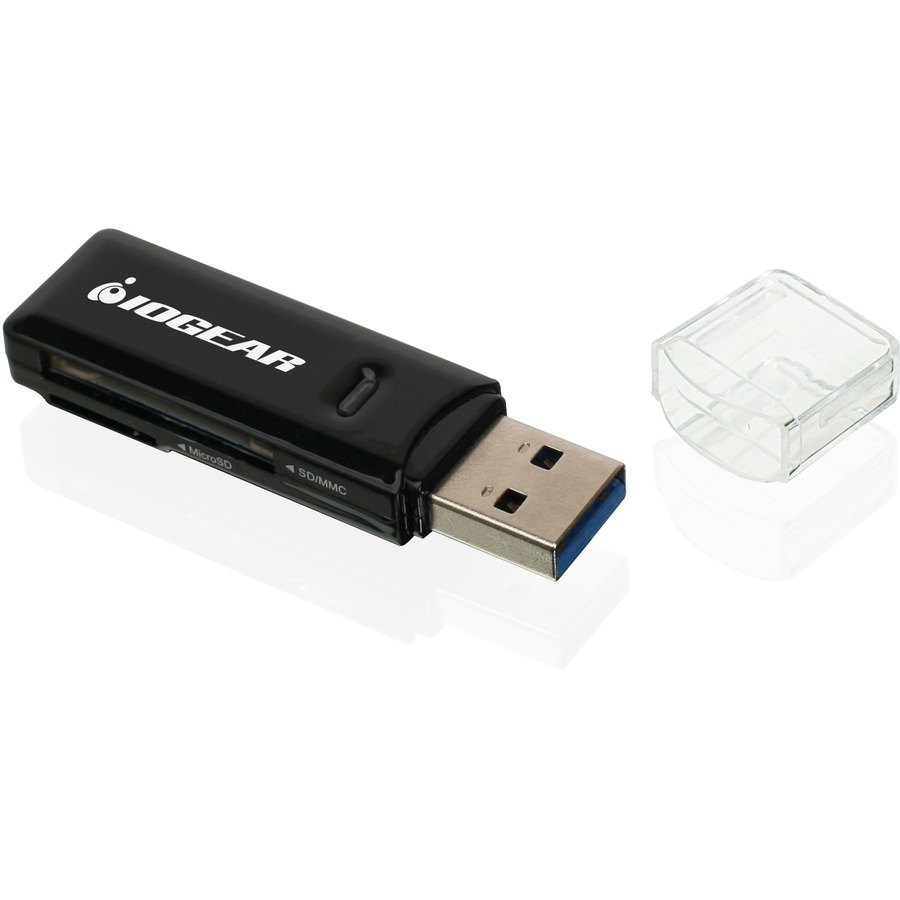 SUPPORTING SDXC AND MICROSDXC CARDS OF UP TO 128GB, IOGEARS COMPACT USB 3.0 CARD