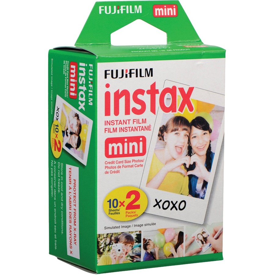 FUJIFILM Instax Mini Instant Film - Twin Pack 20 Exposures (White) | Fits All Instax Mini Cameras