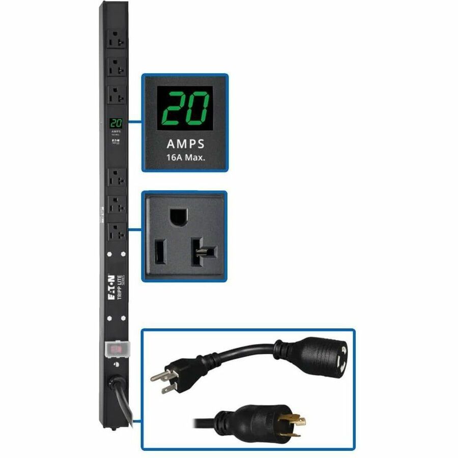 EATON TRIPP LITE SERIES 2KW SINGLE-PHASE LOCAL METERED PDU, 100-127V OUTLETS (6