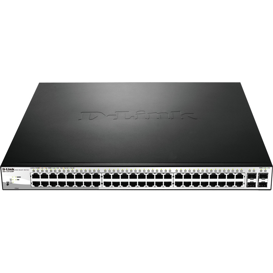 D-Link DGS-1210-52MP 52-Port Gigabit PoE Switch | Layer 3, 1U