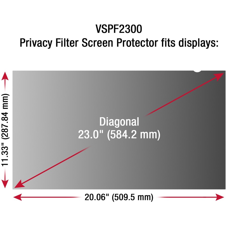 Viewsonic Privacy Filter Screen Protector - 23"