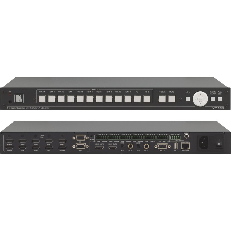 THE VP-444 IS A HIGH-PERFORMANCE PRESENTATION SCALER/SWITCHER FOR HDMI AND COMPU
