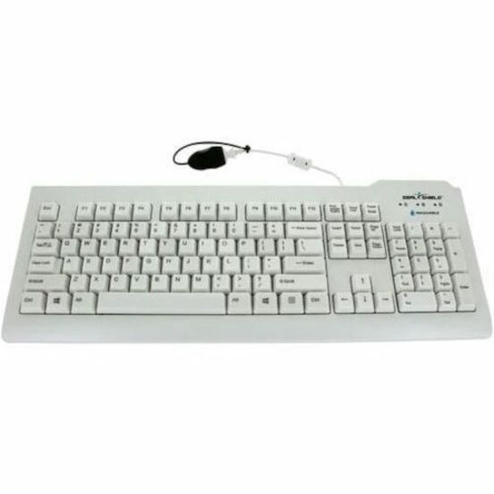 MEDICAL GRADE KEYBOARD - DISHWASHER SAFE - AZERTY ISO FRENCH (WHITE)(USB) - FEAT