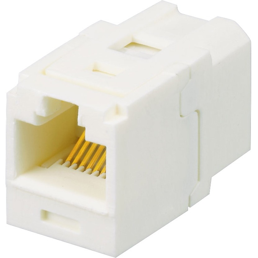 CAT6 RJ45 8 Wire Univ Coupler Mod Wht