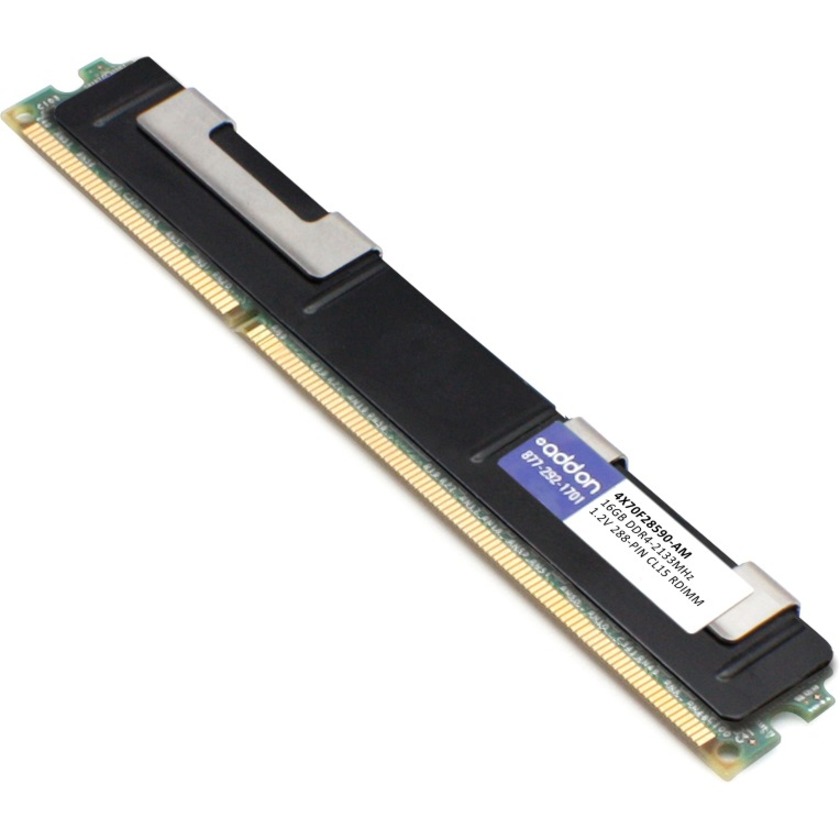 AddOn 16GB DDR4 SDRAM Memory Module - 16 GB (1 x 16GB) DDR4 SDRAM - 2133 MHz - CL15 - 1.20 V - ECC - Registered - 288-pin - DIMM - Lifetime Warranty