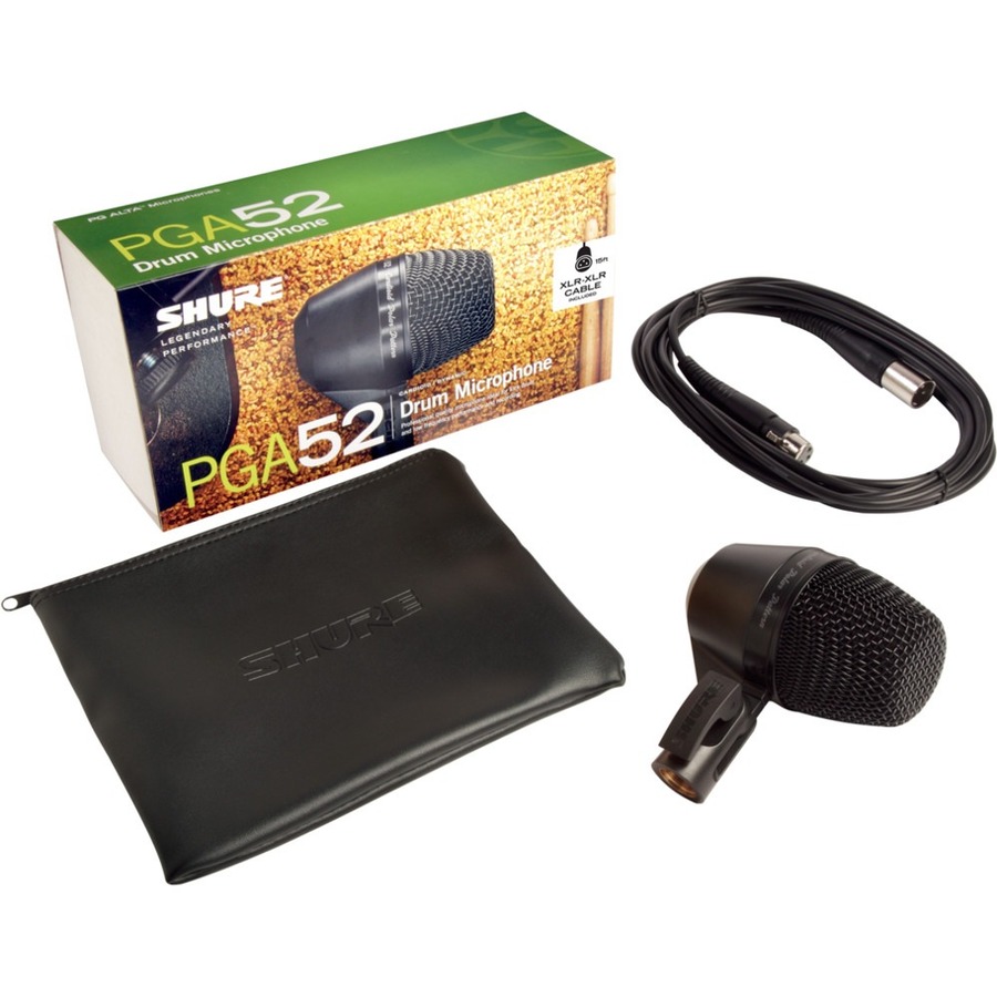 DYNAMIC MICROPHONE FOR BASS DRUM AND BASS AMPLIFIERS, CARDIOID, STAND ADAPTER WI