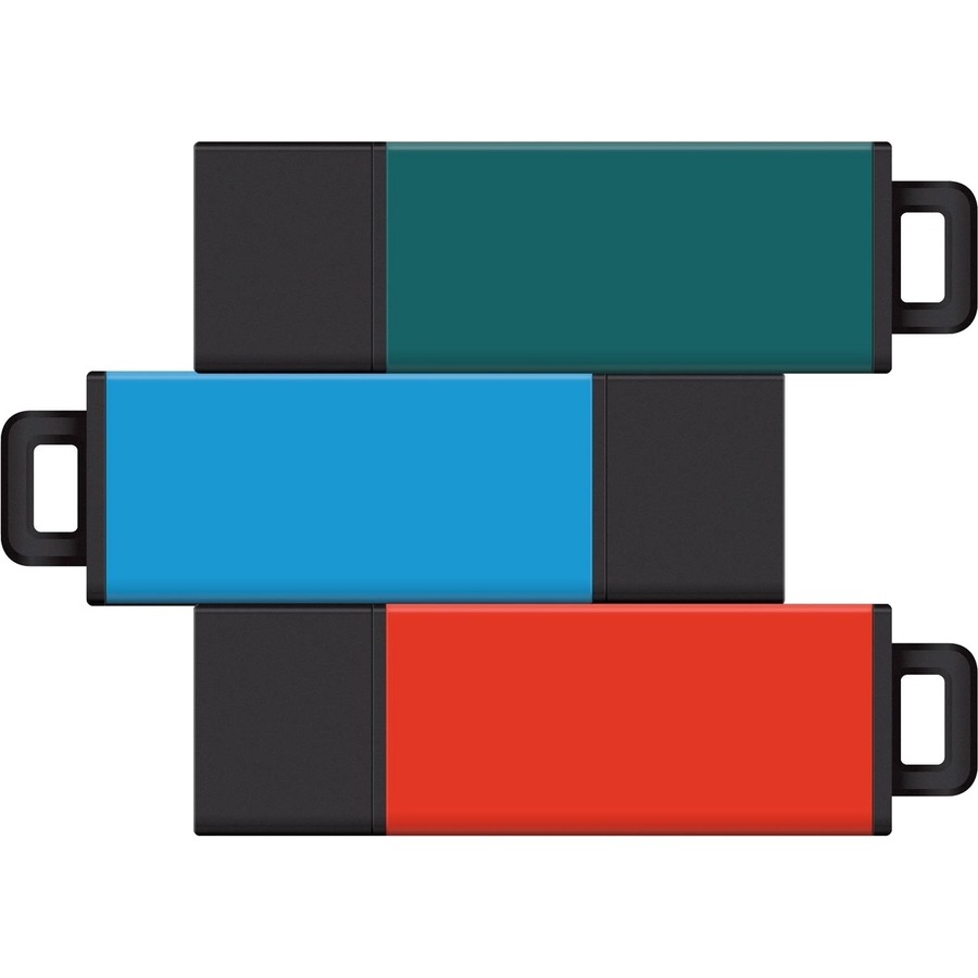 CENTON 8GB USB 2.0 PRO2 3PK (TEAL, AQUA,