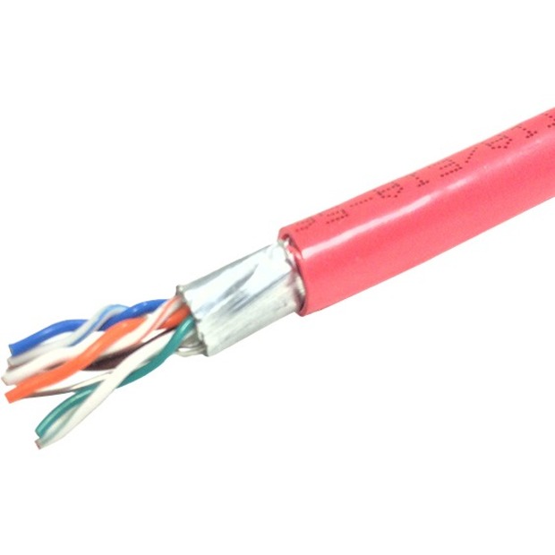 1000FT RED CAT5E 350MHZ SOLID FTP CABLE