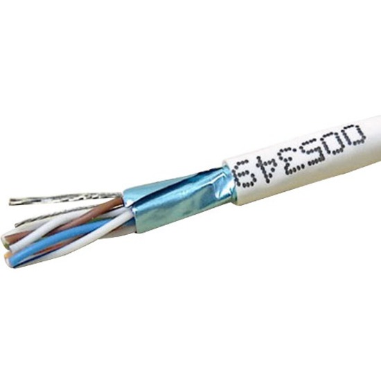 1000FT WHITE CAT5E 350MHZ SOLID FTP CABL