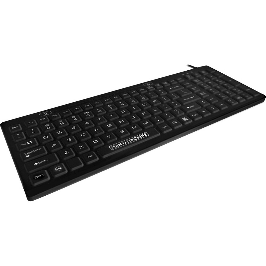 FULL-SIZED, WATER-RESISTANT, SEALED, SILICONE KEYBOARD. THIS IS A GREAT VALUE KE