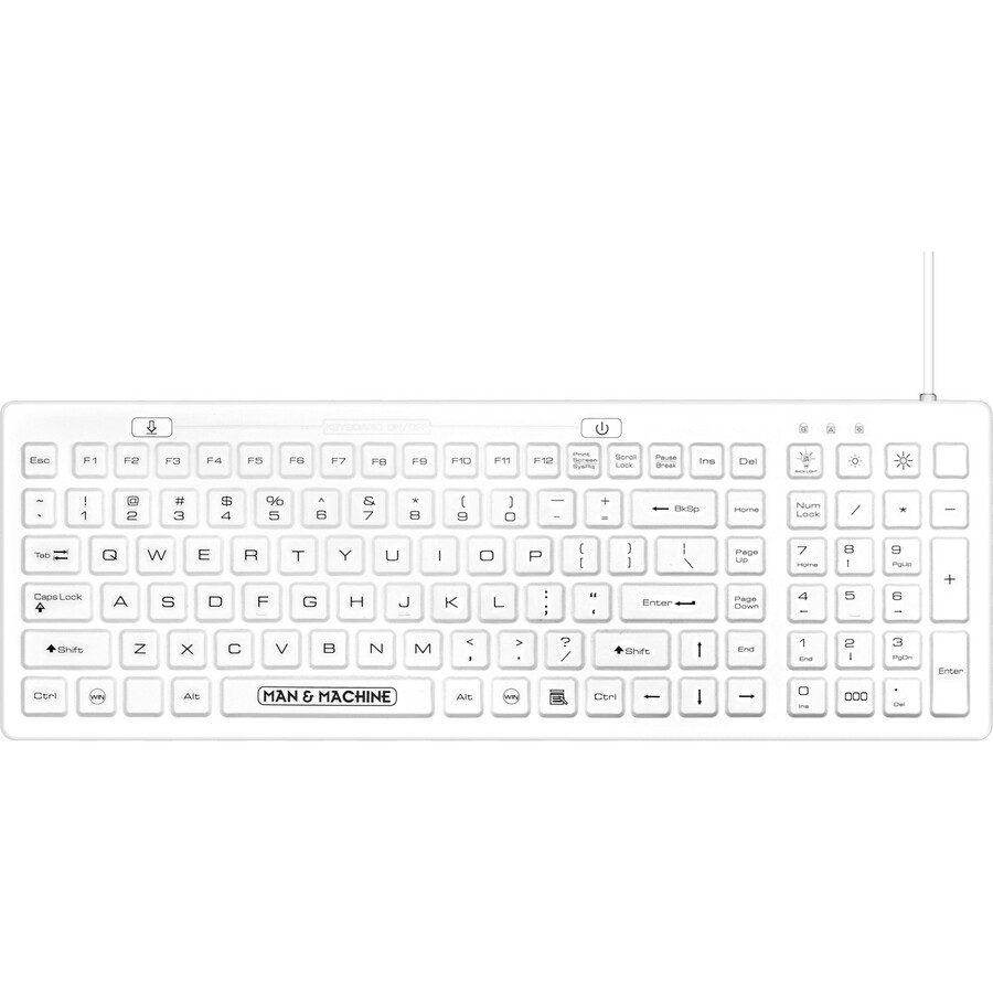 FULL-SIZED, WATER-RESISTANT, SEALED, SILICONE KEYBOARD. THIS IS A GREAT VALUE KE