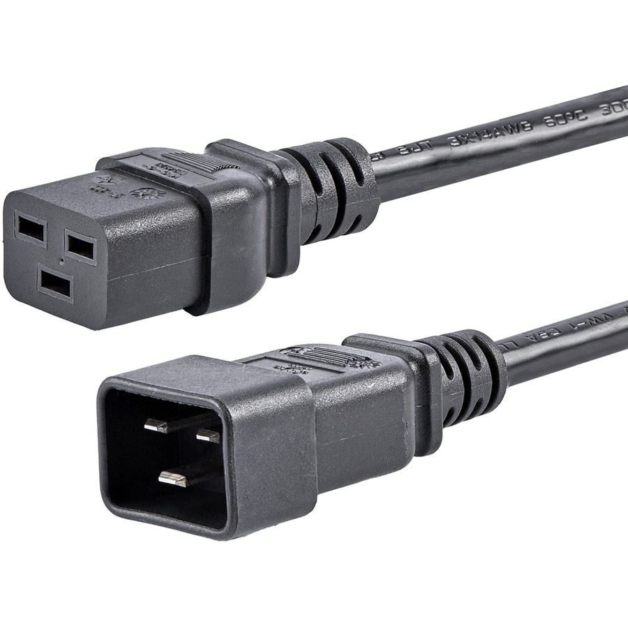 6FT (1.8M) HEAVY DUTY EXTENSION CORD W/ IEC 60320 C19 TO C20 CONNECTORS; 125V AT