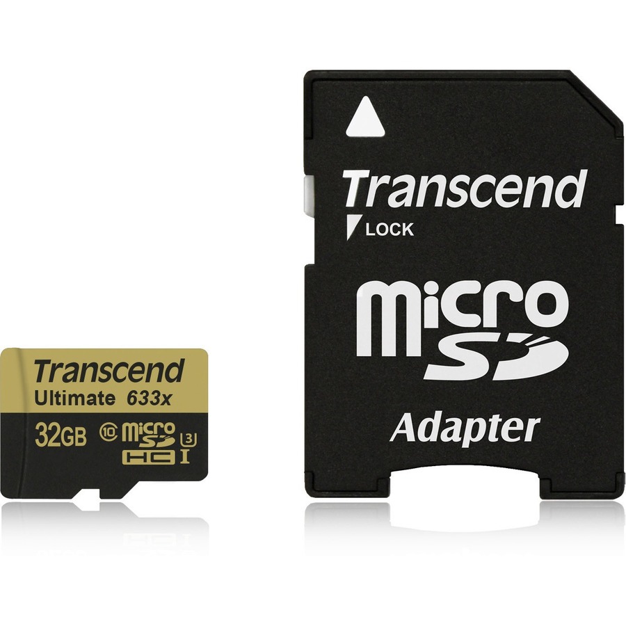 TRANSCEND TS32GUSDU3 IS A 32GB ULTIMATE 633X MICROSDHC MEMORY CARD DESIGNED FOR