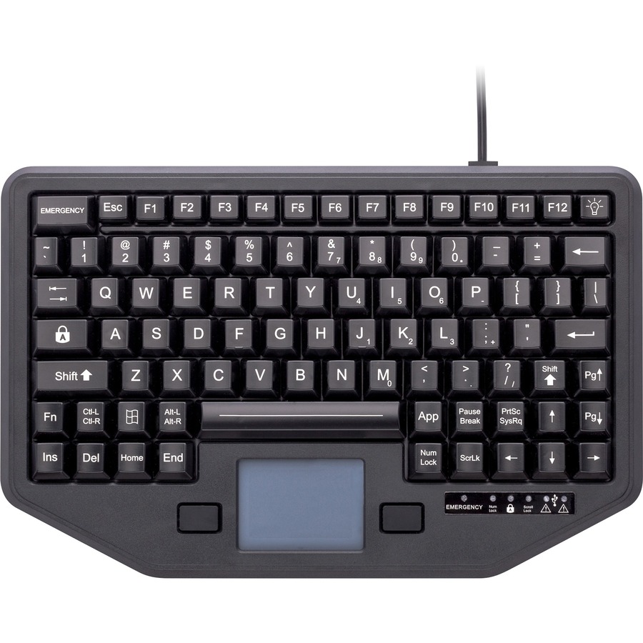 FULL-TRAVEL KEYBOARD WITH ATTACHMENT VERSATILITY, RED BACKLIGHTING
