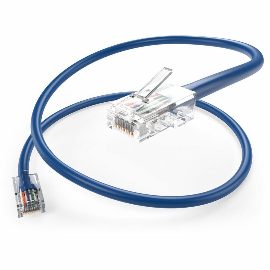 UNC CAT6 PATCH CABLE, 6 INCH BLUE. HIGH-PERFORMANCE CAT6 ETHERNET CABLE DESIGNED