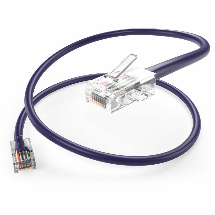 UNC CAT6 PATCH CABLE, 6 INCH PURPLE. HIGH-PERFORMANCE CAT6 ETHERNET CABLE DESIGN