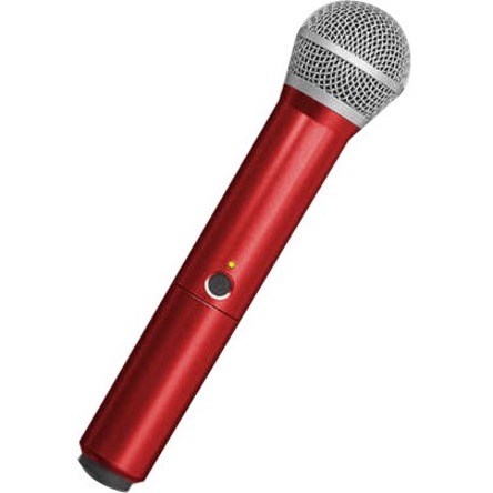COLOR HANDLE FOR BLX2 TRANSMITTER WITH PG58 CAPSULE, RED