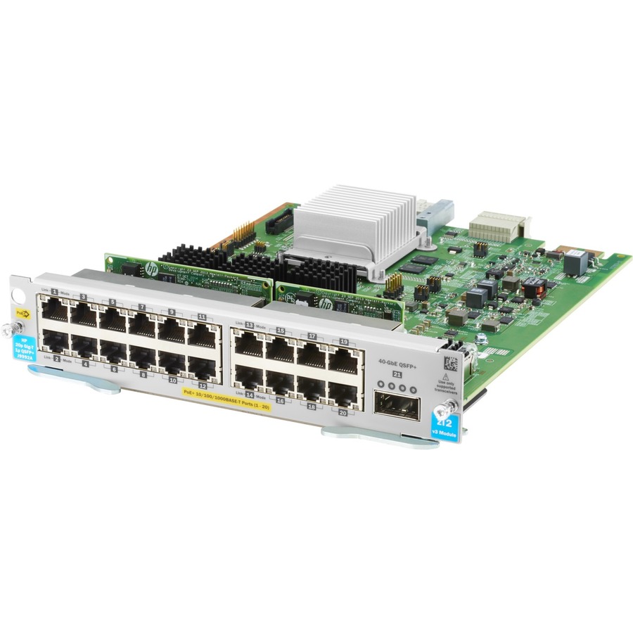 Aruba 20p PoE+ 1p 40GbE Mod | QSFP+ v3 zl2, Enterprise