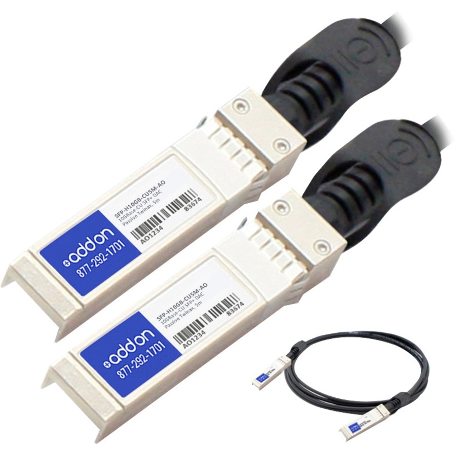 AddOn SFP-H10GB-CU5M-AO 10GBASE-CU SFP+ Cable, 5 m | TAA, Enterprise