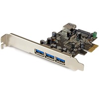 StarTech 4 Port PCI Express USB 3.0 Card with SATA Power, 3 External and 1 Internal , PCI Express 2.0 x1 (PEXUSB3S42)