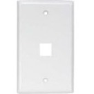 1PORT WALL PLATE, SINGLE GANG, WHITE