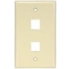 2PORT WALL PLATE, SINGLE GANG, IVORY
