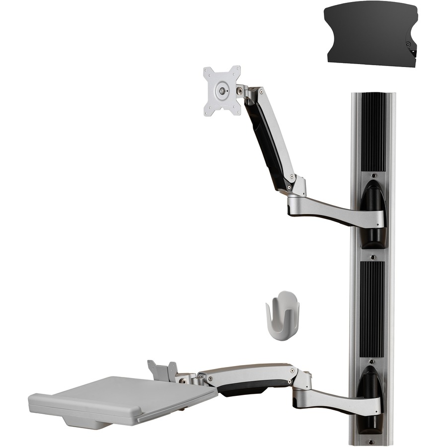 AMER VERTICAL TRACK WALL MOUNT SYSTEM WITH 2 DUAL SEGMENT ARTICULATING ARMS PROV